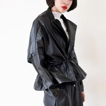 Dropship female loose casual style black short type long sleeve Adjustable Waist tide Pu leather coats autumn new jackets gx1567
Dropship female loose casual style black short type long sleeve Adjustable Waist tide Pu leather coats autumn new jackets gx1567