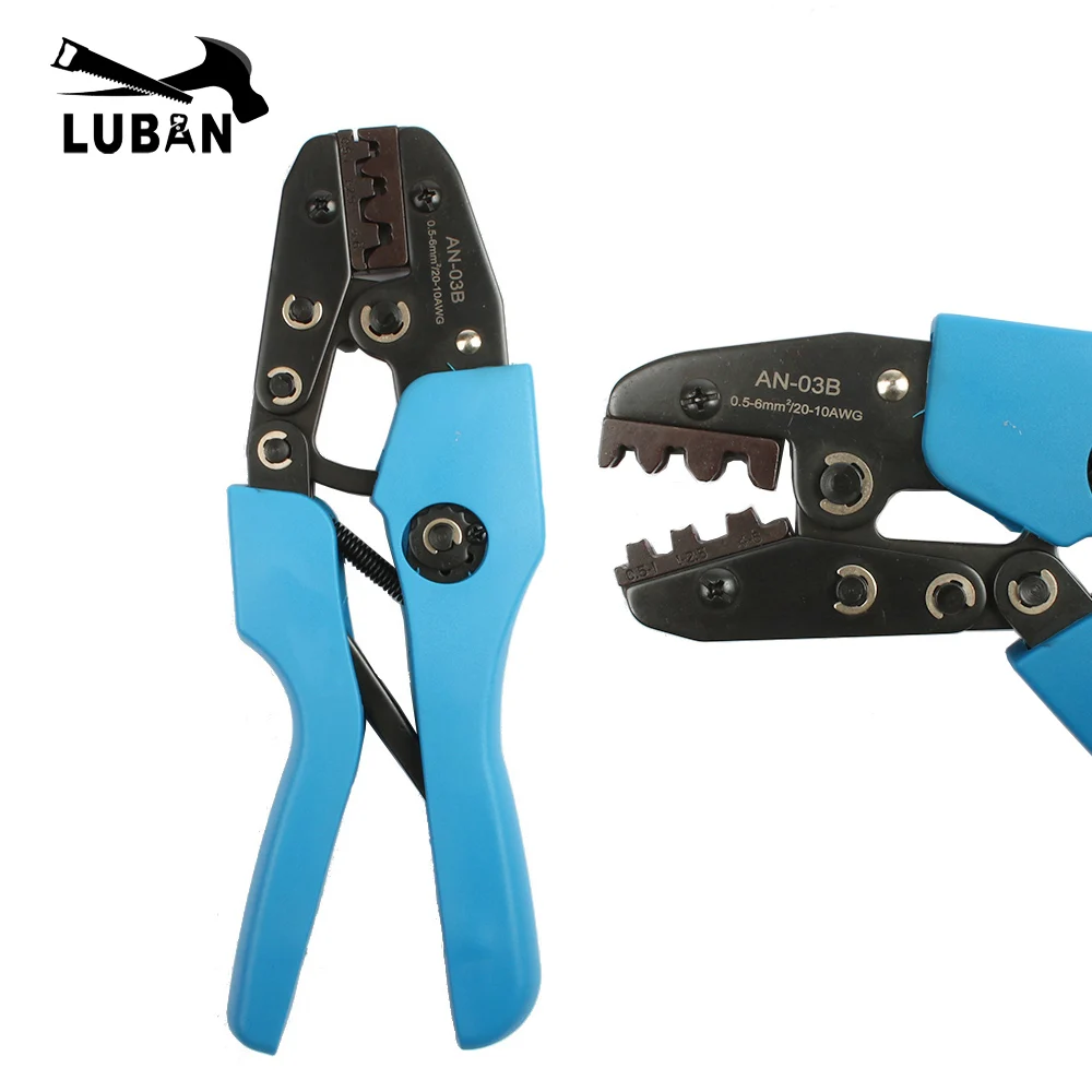 

AN-03B Open Barrel Terminal Crimping Tool for 0.5-6mm2 non-insulated barrel terminals Ratchet hand crimping tools DIE