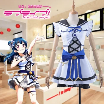 Anime LoveLive!SunShine!!Aqours 6th Anniversary Tsushima Yoshiko Cosplay Costume Girl Sleeveless Dress LoveLive Stage COS
Anime LoveLive!SunShine!!Aqours 6th Anniversary Tsushima Yoshiko Cosplay Costume Girl Sleeveless Dress LoveLive Stage COS