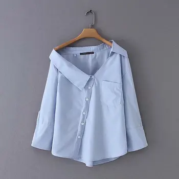 2019 new women fashion irregular turn down solid color casual blouse shirts women off shoulder femininas blusas chic tops LS3811
2019 new women fashion irregular turn down solid color casual blouse shirts women off shoulder femininas blusas chic tops LS3811
