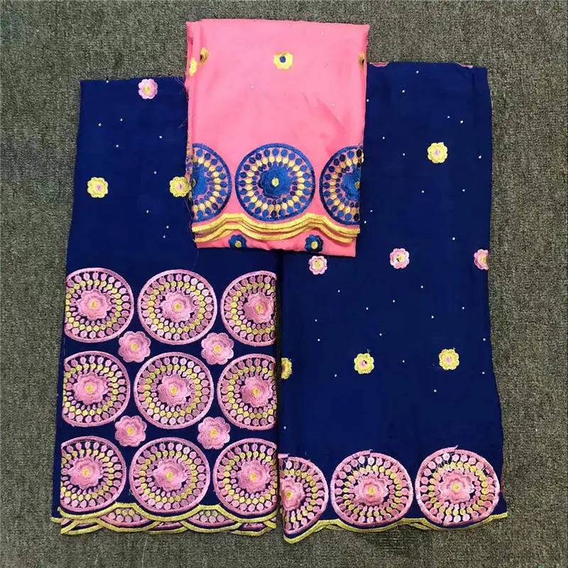 Blue Pink Color Swiss Lace African 2018 Cotton Fabric Nigerian With Gele Headtie Lace Fabric Jacquard Fabric 5+2 Yards/set 30 
Blue Pink Color Swiss Lace African 2018 Cotton Fabric Nigerian With Gele Headtie Lace Fabric Jacquard Fabric 5+2 Yards/set 30