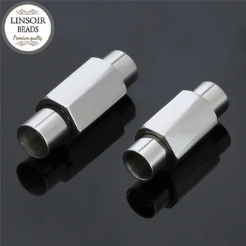 2pcs Hole Size 5mm Strong Magnetic Clasps For Leather Bracelet Stainless Steel Screw Clasps Connectors For Jewelry Making F5290
2pcs Hole Size 5mm Strong Magnetic Clasps For Leather Bracelet Stainless Steel Screw Clasps Connectors For Jewelry Making F5290