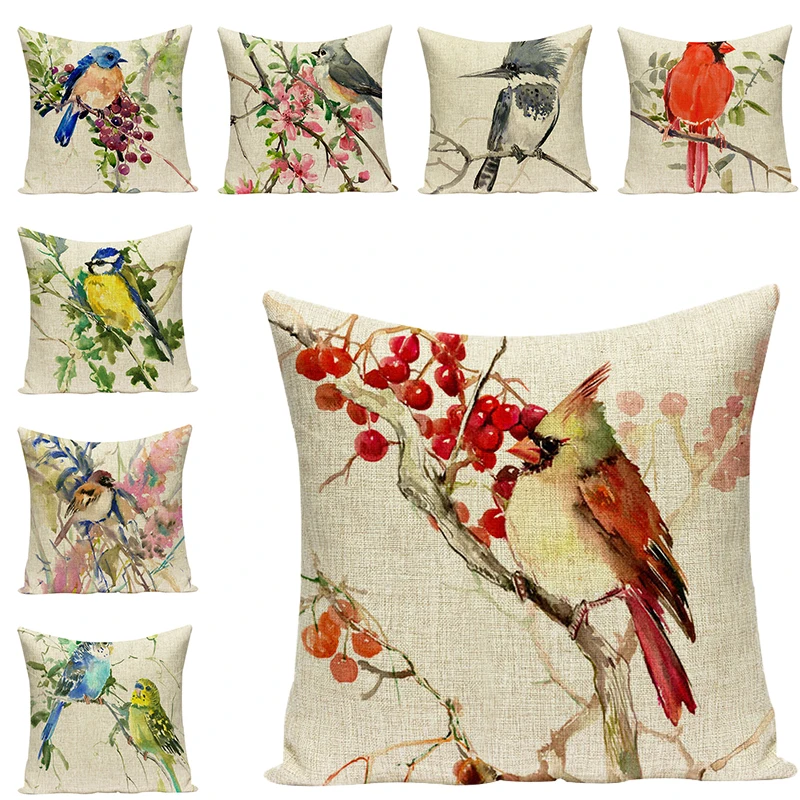 Floral Cushion Cover Bird Linen Decorative Pillow Cases Cartoon Sofa Throw Pillowcase Car Seat Accessories Home Decor 45x45cm
Floral Cushion Cover Bird Linen Decorative Pillow Cases Cartoon Sofa Throw Pillowcase Car Seat Accessories Home Decor 45x45cm