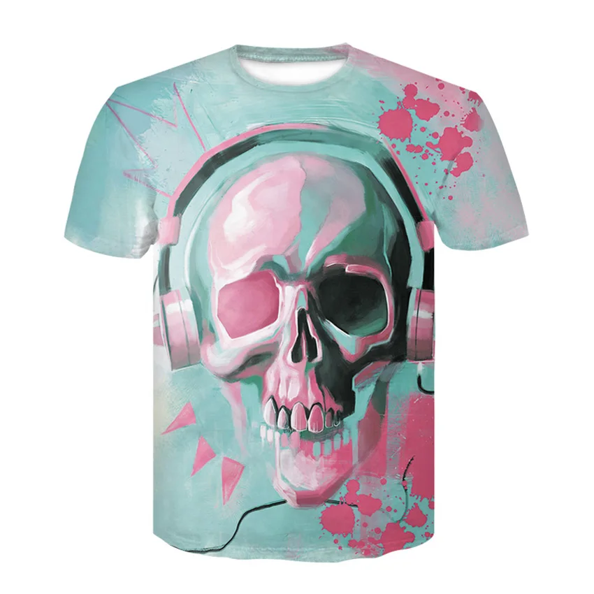 Womens Brand Clothing 2018 Summer T Shirt Women Casual 3D skull headset Tops Tees Short Sleeve O-neck Female Ladies T-Shirt
Womens Brand Clothing 2018 Summer T Shirt Women Casual 3D skull headset Tops Tees Short Sleeve O-neck Female Ladies T-Shirt