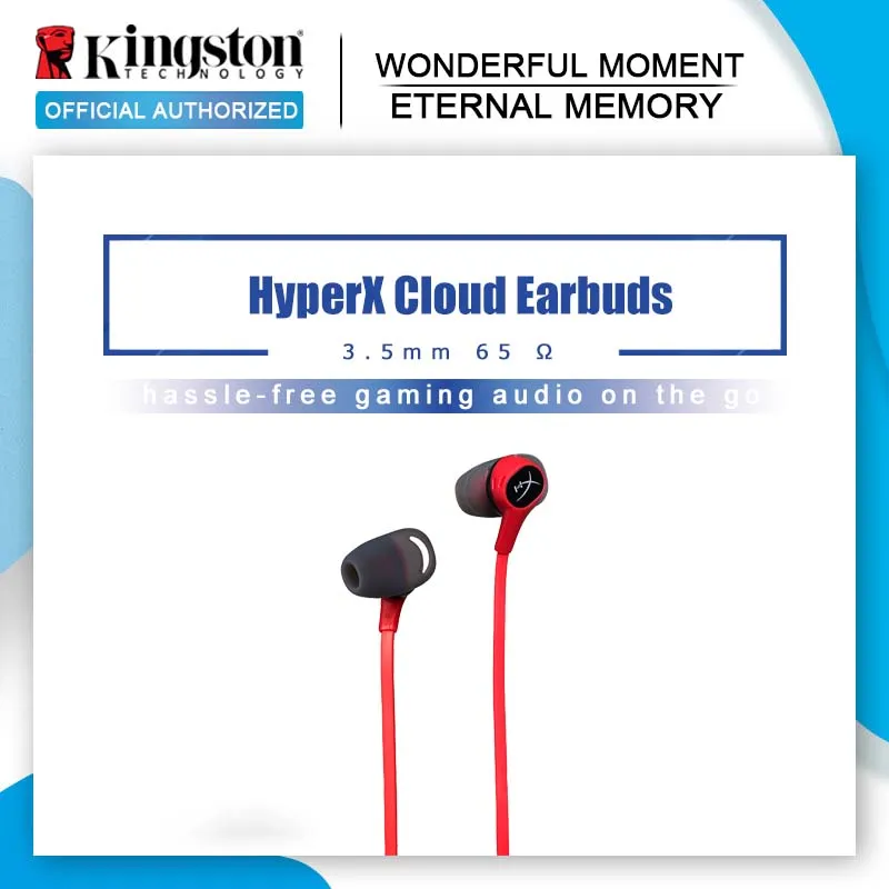 Kingston Gaming Headset HyperX Cloud Earbuds In-Ear headset With a microphone Immersive in-game audio
Kingston Gaming Headset HyperX Cloud Earbuds In-Ear headset With a microphone Immersive in-game audio
