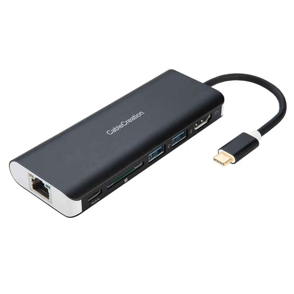 USB C Hub, CableCreation Type C Multiport 4K Adapter (Thunderbolt 3 Compatible), USB-C to USB 3.0, HDMI, Ethernet, SD Card...
USB C Hub, CableCreation Type C Multiport 4K Adapter (Thunderbolt 3 Compatible), USB-C to USB 3.0, HDMI, Ethernet, SD Card...