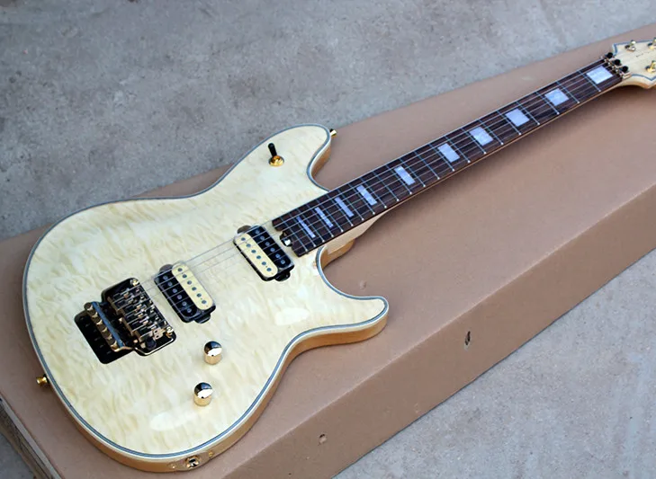 Factory custom Milky Yellow Body Electric Guitar with Two Open Humbucker Pickups,Gold Hardwares,can be Customized
Factory custom Milky Yellow Body Electric Guitar with Two Open Humbucker Pickups,Gold Hardwares,can be Customized
