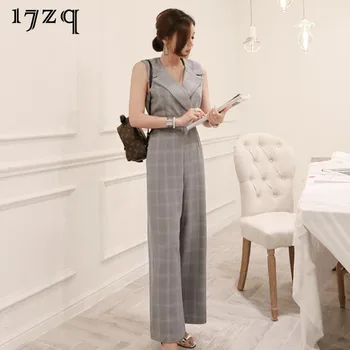 17zq 2018 New Fashion Jumpsuit Women Summer Streetwear High Waist Slim Plaid Jumpsuit V-Neck Business Bodysuit Clothes J9945
17zq 2018 New Fashion Jumpsuit Women Summer Streetwear High Waist Slim Plaid Jumpsuit V-Neck Business Bodysuit Clothes J9945