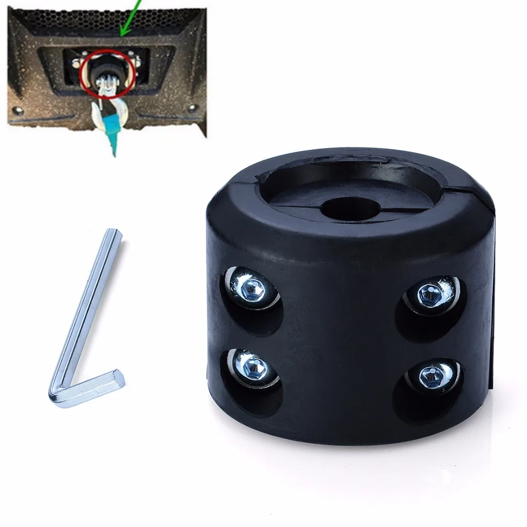 High Quality ATV UTV Winch Cable Hook Mount Stop Stopper Motor Rubber Winch Screwdriver Cushion Accessories Black