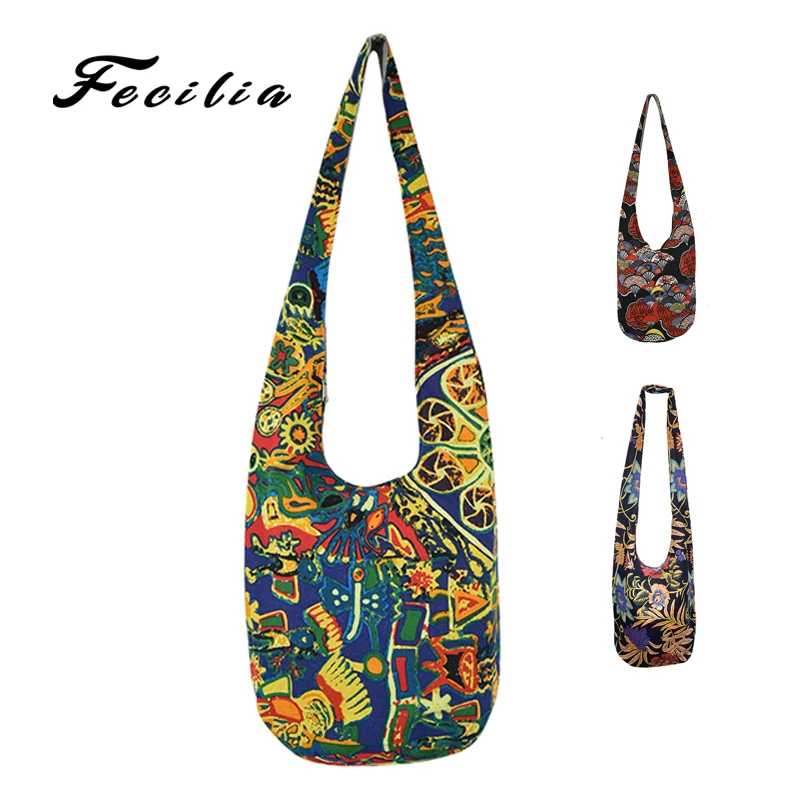 Fecilia New Hobo Sling Hippie Crossbody Bag Bohemian Cotton Canvas Hand Woven Shoulder Bags Women Vintage Bucket Bag Hipster Bag
Fecilia New Hobo Sling Hippie Crossbody Bag Bohemian Cotton Canvas Hand Woven Shoulder Bags Women Vintage Bucket Bag Hipster Bag