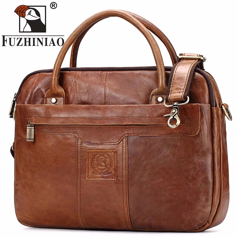 FUZHINIAO Casual Genuine Leather Men Briefcase Shoulder Bag Computer Laptop Travel Handbags High Quality Business Men's Bag Tote
FUZHINIAO Casual Genuine Leather Men Briefcase Shoulder Bag Computer Laptop Travel Handbags High Quality Business Men's Bag Tote