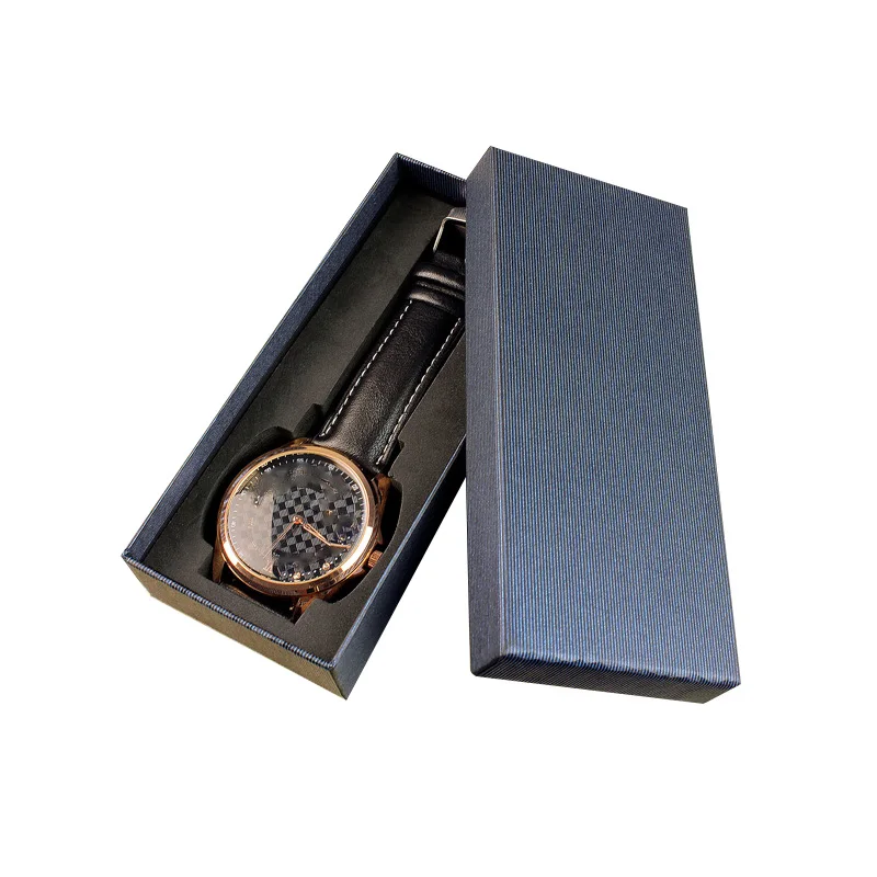 SHUOLIN Rectangular blue striped watch box gift box for watch Ver rayas azules cajas de embalaje caja rectangular B017
SHUOLIN Rectangular blue striped watch box gift box for watch Ver rayas azules cajas de embalaje caja rectangular B017