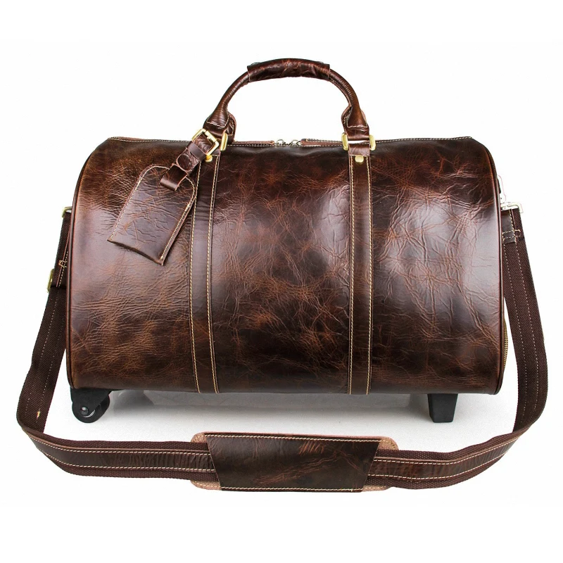 New Men's Genuine Leather Travel Bag Vintage Cow Leather Luggage Bag Travel Duffle Large Capacity Trolley Luggage Bag
New Men's Genuine Leather Travel Bag Vintage Cow Leather Luggage Bag Travel Duffle Large Capacity Trolley Luggage Bag