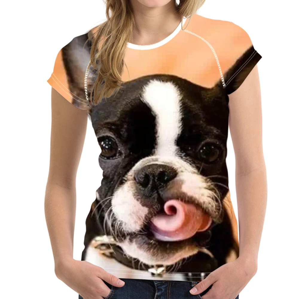 FOURDEIGNS Women T-shirt Funny Pit Bulldog Boston Terrier T Shirt Femme Casual 3D Clothes Fashion Summer Woman Short Sleeve 2018
FOURDEIGNS Women T-shirt Funny Pit Bulldog Boston Terrier T Shirt Femme Casual 3D Clothes Fashion Summer Woman Short Sleeve 2018
