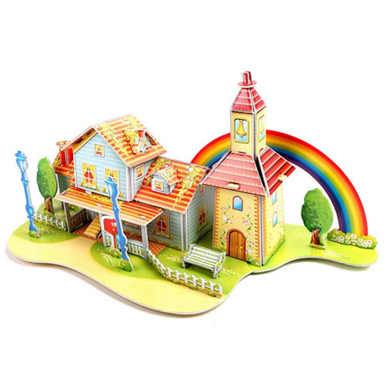 3D DIY Puzzle Jigsaw Baby toy Kid Early learning Castle Construction pattern gift Board Game
3D DIY Puzzle Jigsaw Baby toy Kid Early learning Castle Construction pattern gift Board Game