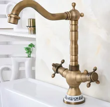 Antique Brass Dual Cross Handles Ceramic Base Bathroom Kitchen Basin Sink Faucet Mixer Tap Swivel Spout Deck Mounted mnf602
Antique Brass Dual Cross Handles Ceramic Base Bathroom Kitchen Basin Sink Faucet Mixer Tap Swivel Spout Deck Mounted mnf602