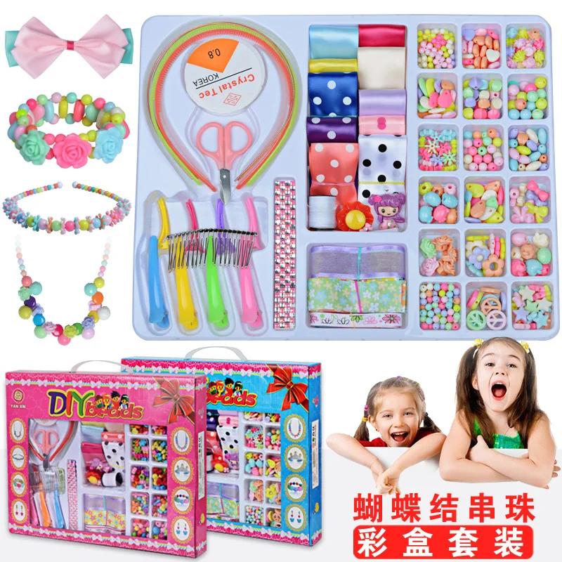 DIY Handmade Beaded Toy with Accessory Set Children Creative Girl Weaving Bracelet Jewelry Making Toys Educational Children Gift
DIY Handmade Beaded Toy with Accessory Set Children Creative Girl Weaving Bracelet Jewelry Making Toys Educational Children Gift