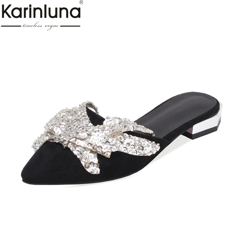 Karinluna Pointed Toe Chunky Heels Comfortable Elegant Office Lady women's Slippers Plus Size 48 women's Shoes
Karinluna Pointed Toe Chunky Heels Comfortable Elegant Office Lady women's Slippers Plus Size 48 women's Shoes