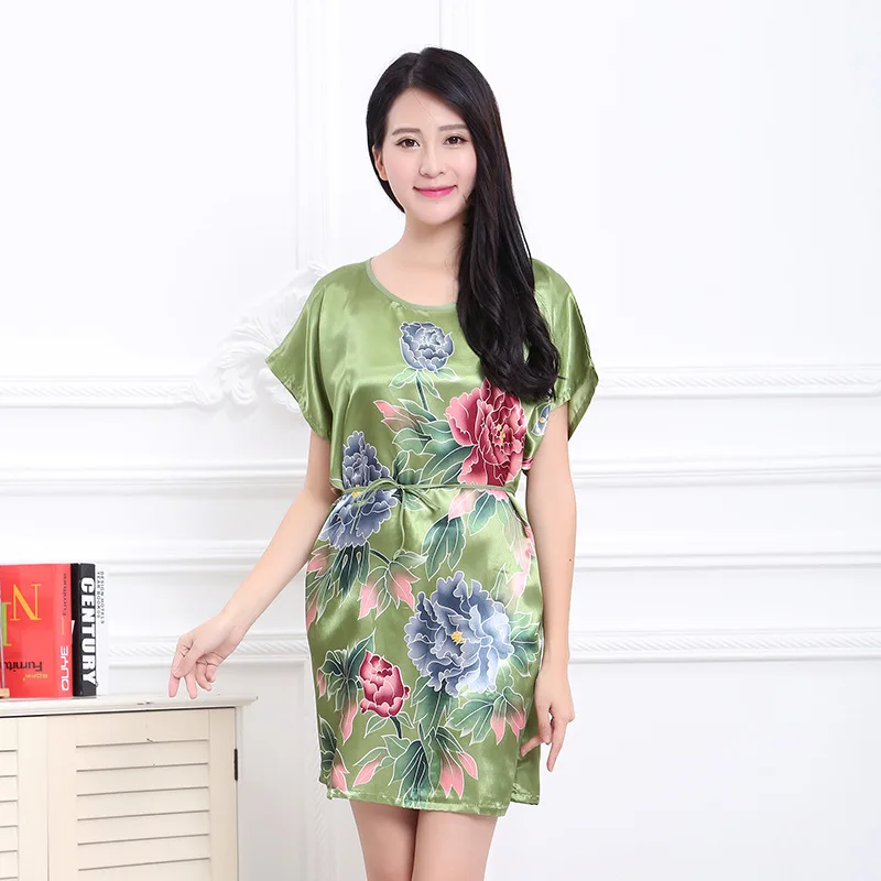 New Summer Women Faux Silk Robe Gown Sexy Mini Nightdress Short Sleeve Sleepwear Printed Sleepshirts Flowers One Size
New Summer Women Faux Silk Robe Gown Sexy Mini Nightdress Short Sleeve Sleepwear Printed Sleepshirts Flowers One Size