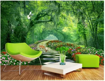 Custom photo wallpaper for walls 3 d Forest park, tree-lined tree path landscape murlas wall paper for living room decoration
Custom photo wallpaper for walls 3 d Forest park, tree-lined tree path landscape murlas wall paper for living room decoration