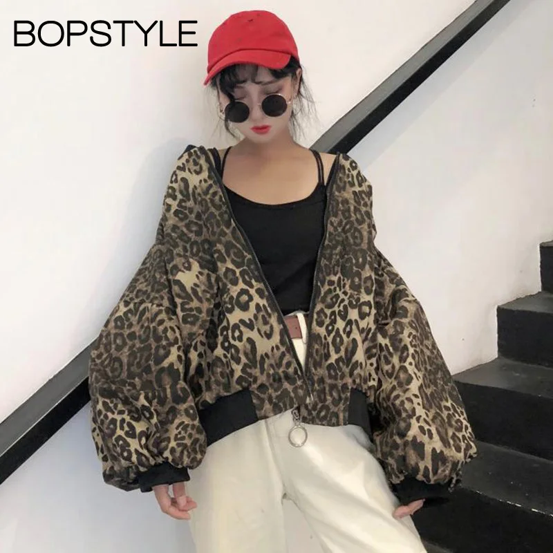 2018 New Women Oversized Loose Stand Collar Leopard Print Jacket - Fall/Winter Ladies Plus Size Animal Printed Bomber Jacket Top
2018 New Women Oversized Loose Stand Collar Leopard Print Jacket - Fall/Winter Ladies Plus Size Animal Printed Bomber Jacket Top