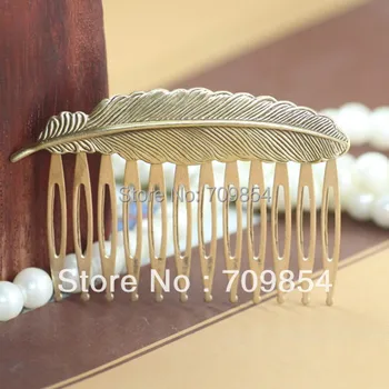 52*35mm Bronze Plated feather filigree Hair Comb /hair clip accessories/12 gear size is 45*30mm
52*35mm Bronze Plated feather filigree Hair Comb /hair clip accessories/12 gear size is 45*30mm