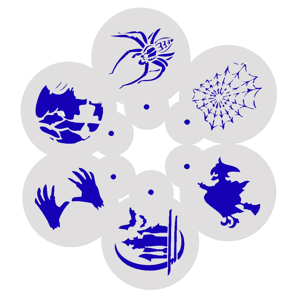 Facemile 6PCS Halloween Spider Witch Stencil Cookie Cartoon Mold Fondant Cake Decorating Tool Cupcake | Дом и сад