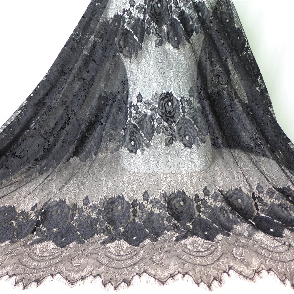 Soft Black Chantilly Eyelash Lace Fabric Party Dress Fabric Tablecloth 3 Meters Length 140cm Width
Soft Black Chantilly Eyelash Lace Fabric Party Dress Fabric Tablecloth 3 Meters Length 140cm Width