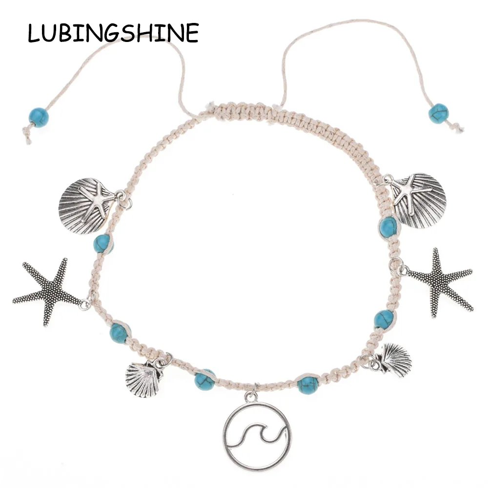 Shell Wave Starfish Stone Anklet Braided Adjustable Chain Ankle Bracelet For Women Handmade Beach Foot Sandals Jewelry
Shell Wave Starfish Stone Anklet Braided Adjustable Chain Ankle Bracelet For Women Handmade Beach Foot Sandals Jewelry