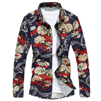 Men's Spring and Autumn Fashion Cotton Flower Pattern Cotton Slim Long Sleeve Shirt / Casual High Quality Large Size Shirt M-7XL
Men's Spring and Autumn Fashion Cotton Flower Pattern Cotton Slim Long Sleeve Shirt / Casual High Quality Large Size Shirt M-7XL