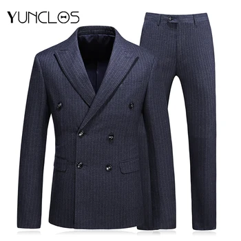 YUNCLOS Business Suits Men's Wedding Slim Fit Suits Double-Breasted Male Formal Suits 3 Pieces Prom Suits with Pant For Men
YUNCLOS Business Suits Men's Wedding Slim Fit Suits Double-Breasted Male Formal Suits 3 Pieces Prom Suits with Pant For Men