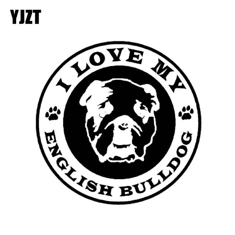 YJZT 15 2 см * виниловые автомобильные наклейки с надписью I LOVE MY ENGLISH BULLDOG