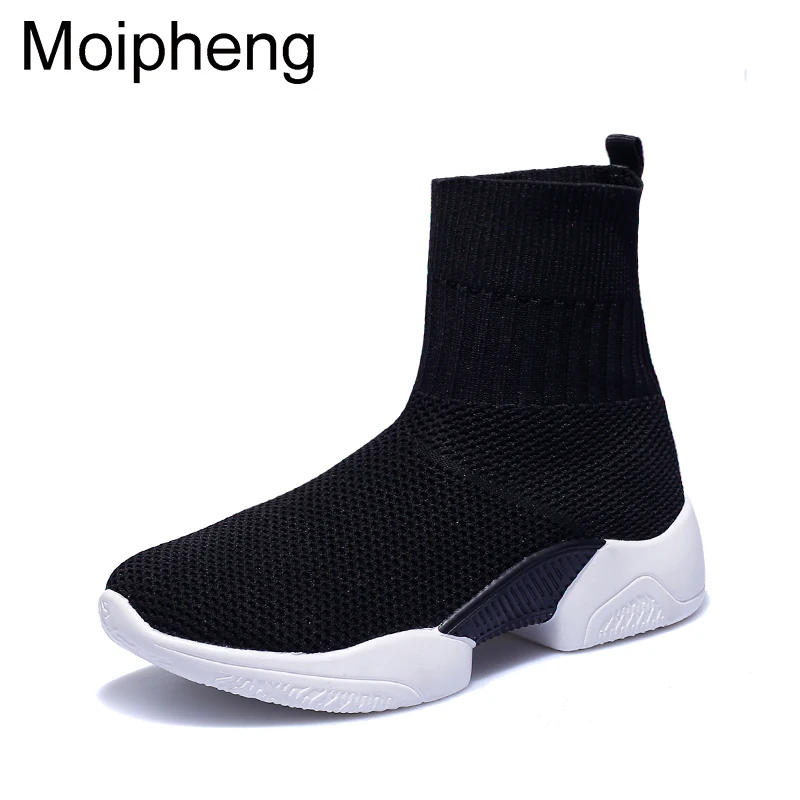 Moipheng Boots Women High Top Sneakers Autumn Winter Women Warm Plush Sock Shoes Ankle Boots for Women Black Botines Mujer 2019
Moipheng Boots Women High Top Sneakers Autumn Winter Women Warm Plush Sock Shoes Ankle Boots for Women Black Botines Mujer 2019