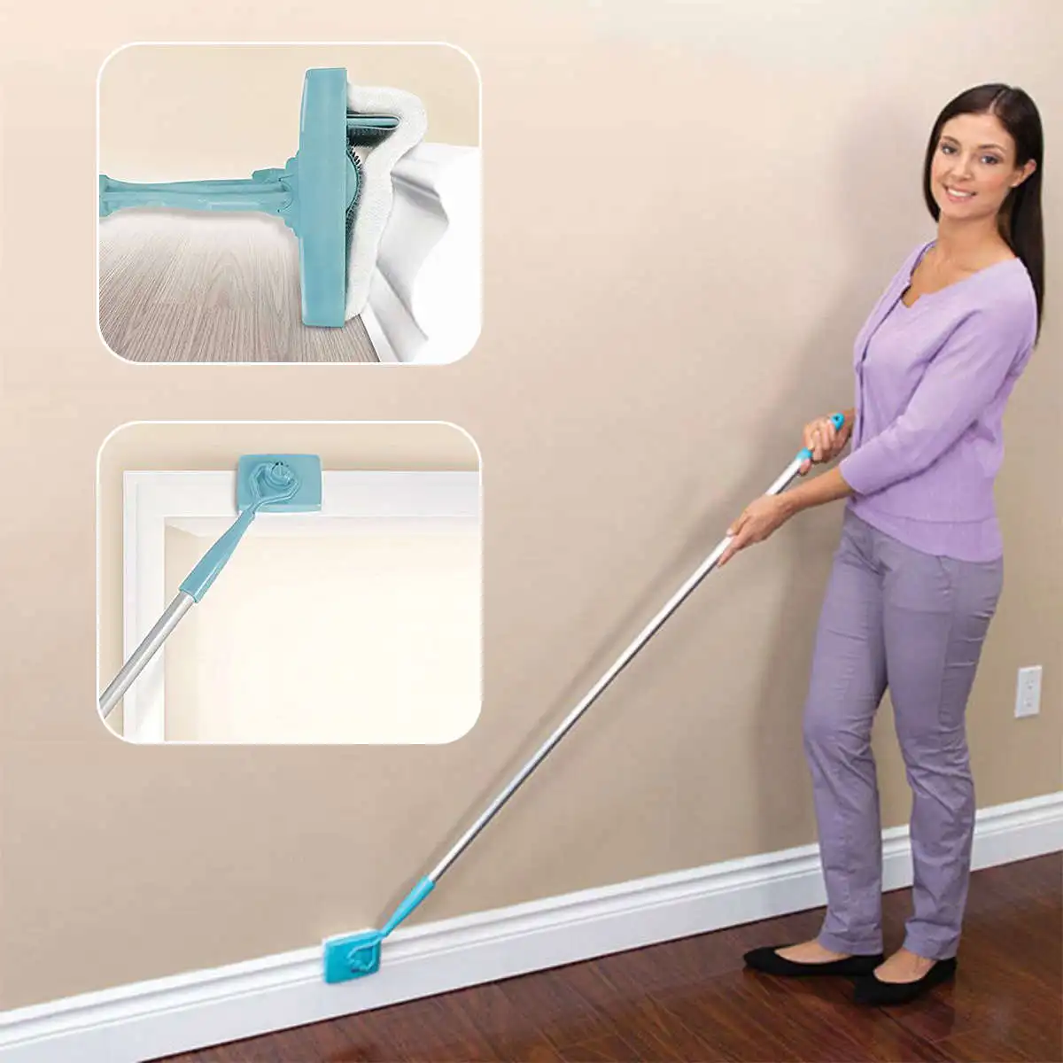 Multi-function Long Handle Household Cleaner Brush Adjustable Set 360 Degree Microfiber Baseboard Buddy Extendable Duster
Multi-function Long Handle Household Cleaner Brush Adjustable Set 360 Degree Microfiber Baseboard Buddy Extendable Duster