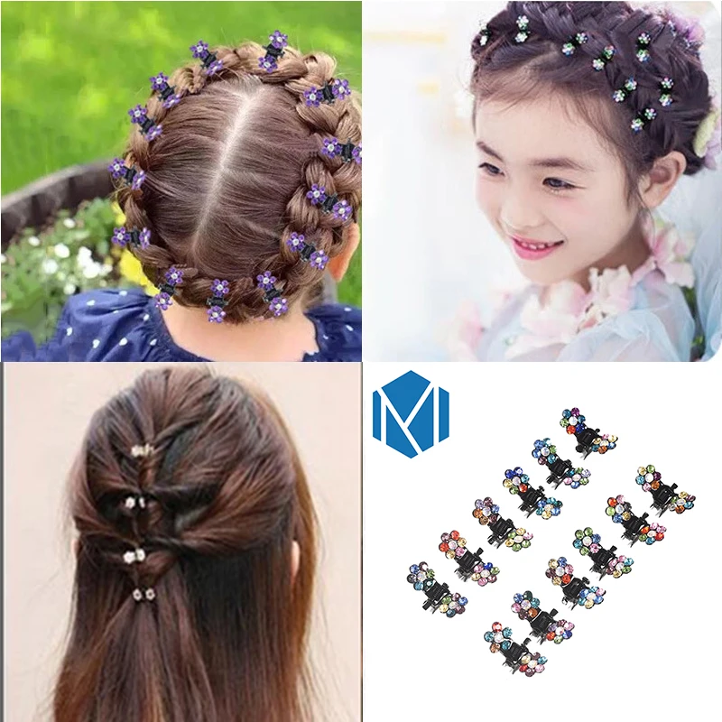 M MISM High Quality 12Pcs/Set Girls Mini Hair Claw Rhinestone Flower Hair Clip Cute DIY Hair Colorful Crystal Hair Accessories
M MISM High Quality 12Pcs/Set Girls Mini Hair Claw Rhinestone Flower Hair Clip Cute DIY Hair Colorful Crystal Hair Accessories
