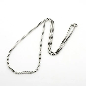 20 strands/lot 19.6"(50cm) 304 Stainless Steel Box Chain Necklace Jewelry Findings for Men with Lobster Claw Clasps 2x2x1.5mm
20 strands/lot 19.6"(50cm) 304 Stainless Steel Box Chain Necklace Jewelry Findings for Men with Lobster Claw Clasps 2x2x1.5mm