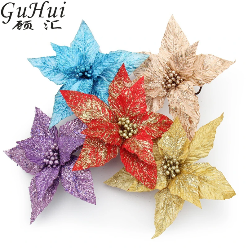 5pcs Triangular Leaves Artificial Flower 24cm Beautiful Gold Dust Christmas Flower Xmas Tree Decor New Year Party Pendant
5pcs Triangular Leaves Artificial Flower 24cm Beautiful Gold Dust Christmas Flower Xmas Tree Decor New Year Party Pendant