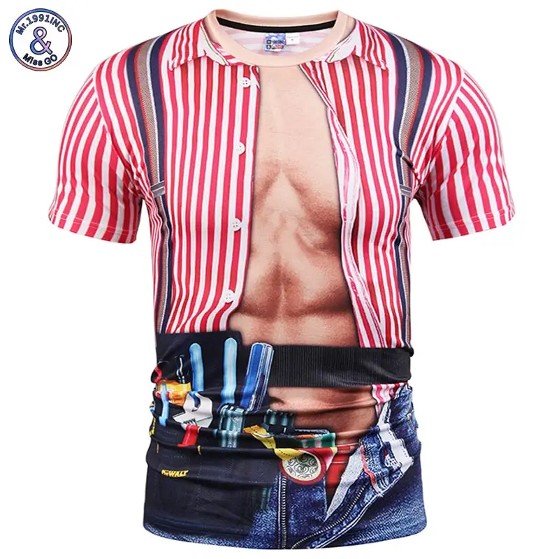 Mr.1991INC New Fashion Tooling Print T-shirt Men/Women 3d T-shirt Fake Two Pieces Style Summer Tops Tees
Mr.1991INC New Fashion Tooling Print T-shirt Men/Women 3d T-shirt Fake Two Pieces Style Summer Tops Tees
