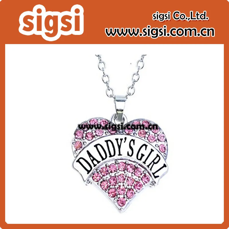 100pcs/lot 45mm Rhinestone Daddy's Girl Crystal Heart Pandent Necklaces , Best Fathers Day Gifts Pendant
100pcs/lot 45mm Rhinestone Daddy's Girl Crystal Heart Pandent Necklaces , Best Fathers Day Gifts Pendant