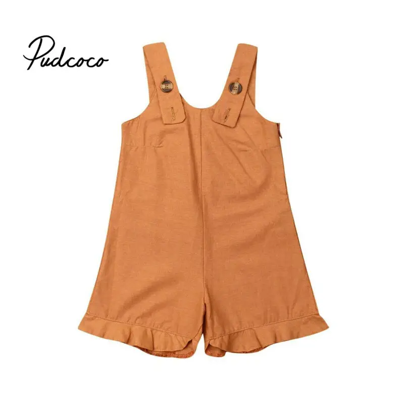 pudcoco 2019 Toddler Kids Cute Baby Girls Romper Solid Sleeveless Ruffles Overalls Jumpsuit Playsuit Outfits Clothes 70-100 Size 
pudcoco 2019 Toddler Kids Cute Baby Girls Romper Solid Sleeveless Ruffles Overalls Jumpsuit Playsuit Outfits Clothes 70-100 Size