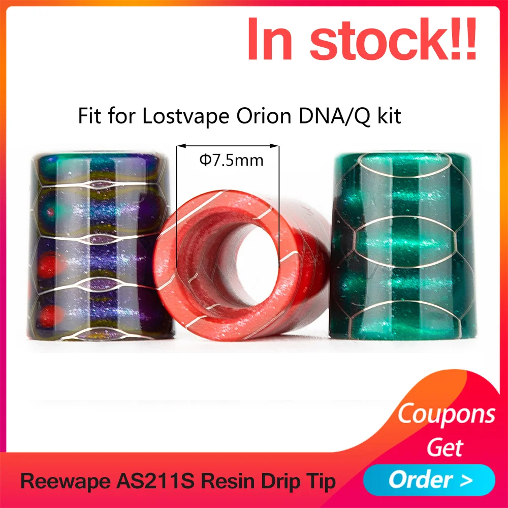 Vape drip tip REEWAPE AS221 RESIN dip tip electronic cigarette accessory food grade for vape kit For Orion DNA/Q Kit
Vape drip tip REEWAPE AS221 RESIN dip tip electronic cigarette accessory food grade for vape kit For Orion DNA/Q Kit