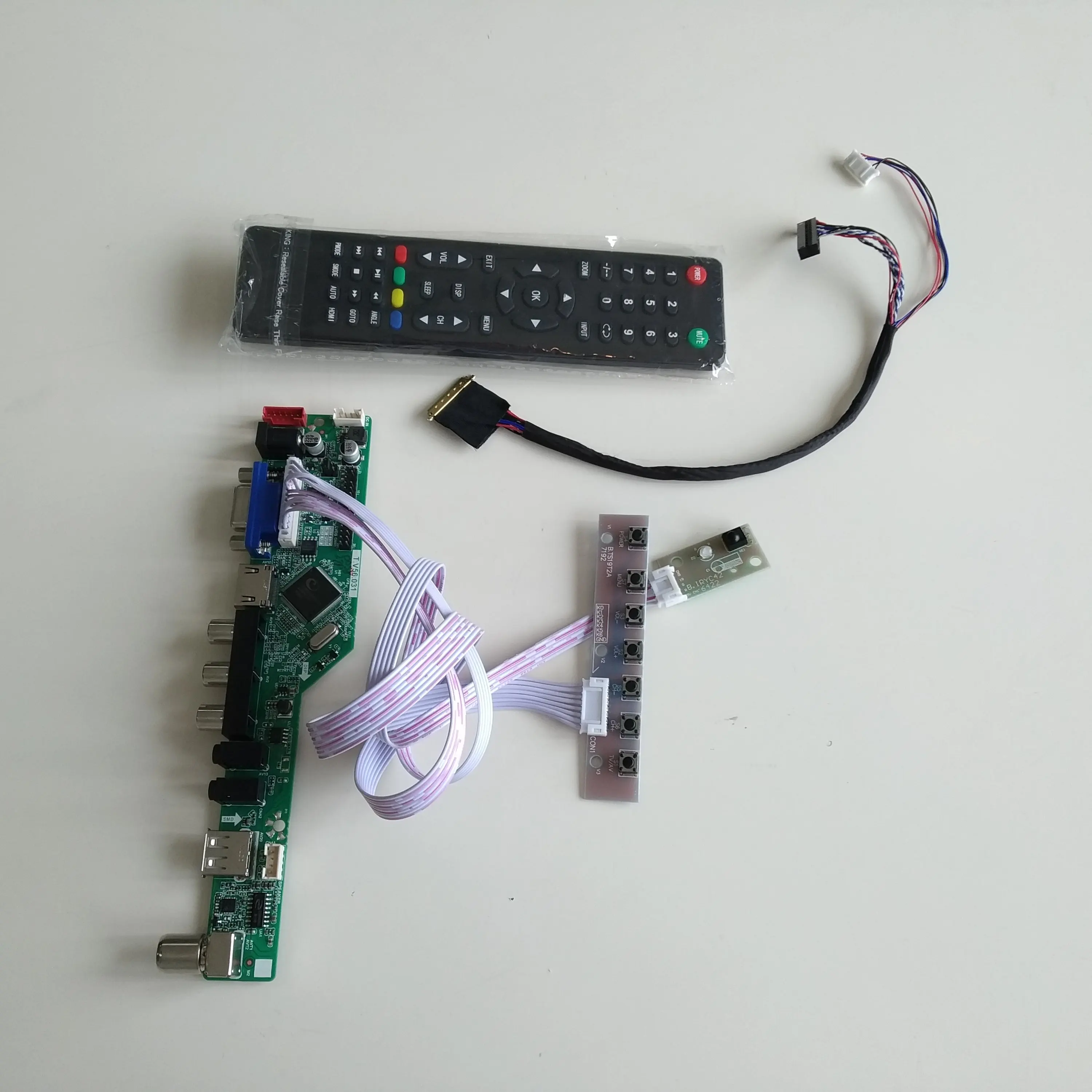 ТВ VGA USB ЖК-дисплей светодиодный Управление драйвер платы DIY для LTN121AT11-803 12 1 "1280 ×