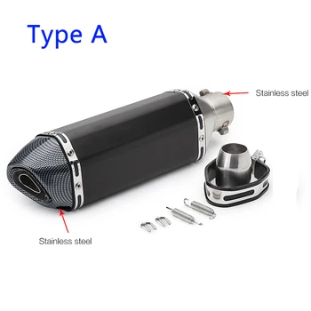 Motorcycle muffler exhaust pipe akrapovic modified escape moto with db killer for cb400 r6 nc750x msx125 gsr750 cbr650 er6n 51mm
Motorcycle muffler exhaust pipe akrapovic modified escape moto with db killer for cb400 r6 nc750x msx125 gsr750 cbr650 er6n 51mm