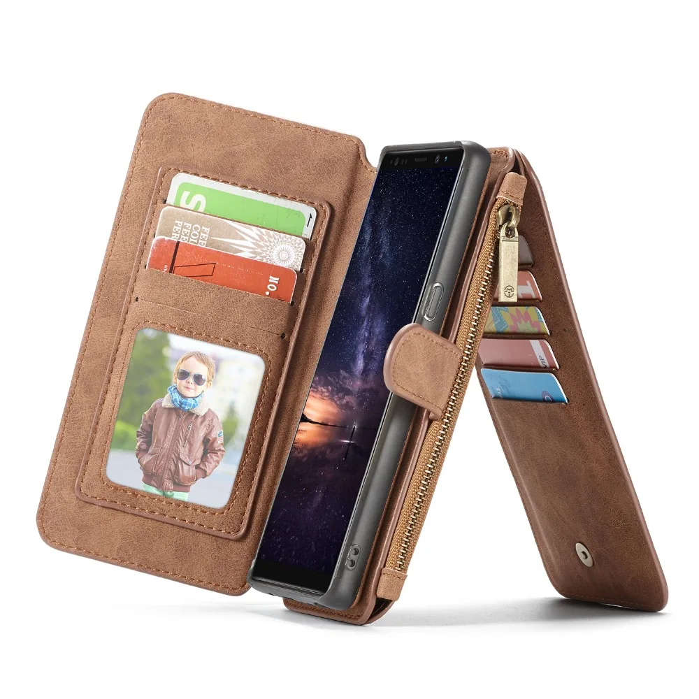 For Samsung Galaxy Note9 Case 2 in 1 Zipper Cowhide Genuine Leather Wallet Phone Cover for Samsung Galaxy S9 S8 S9Plus Note8
For Samsung Galaxy Note9 Case 2 in 1 Zipper Cowhide Genuine Leather Wallet Phone Cover for Samsung Galaxy S9 S8 S9Plus Note8
