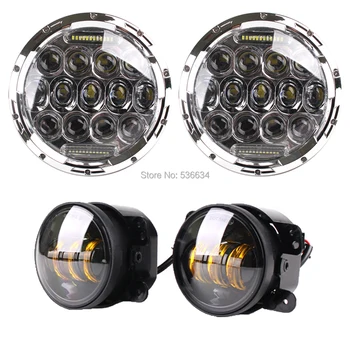 7inch 75W Chrome Round Led Headlights DRL Hi/Low Beam H4 Auto + 4 inch Amber Lamp led Fog Lights For 1992-2001 AM General Hummer
7inch 75W Chrome Round Led Headlights DRL Hi/Low Beam H4 Auto + 4 inch Amber Lamp led Fog Lights For 1992-2001 AM General Hummer