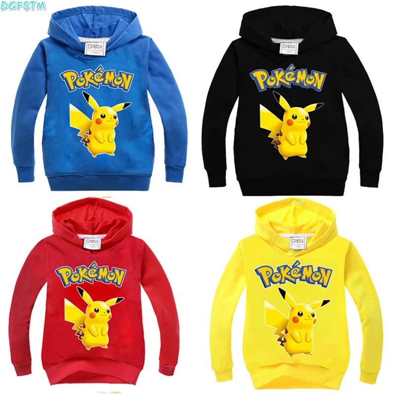 2017 New Autumn sweatshirt Cotton Cartoon POKEMON GO Pikachu Kids boys girls clothes long sleeve hoodies T-shirt retail
2017 New Autumn sweatshirt Cotton Cartoon POKEMON GO Pikachu Kids boys girls clothes long sleeve hoodies T-shirt retail