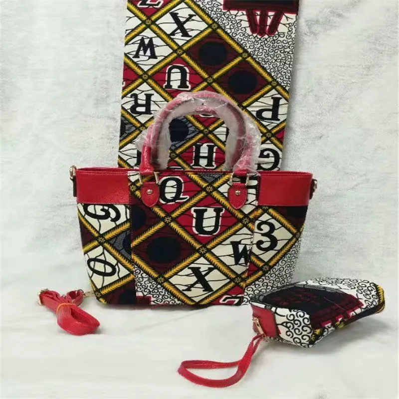 2019 New Design African wax bags 3 pieces/set,high quality woman shoulder bag with 6 yards real Hollandai' wax fabric
2019 New Design African wax bags 3 pieces/set,high quality woman shoulder bag with 6 yards real Hollandai' wax fabric