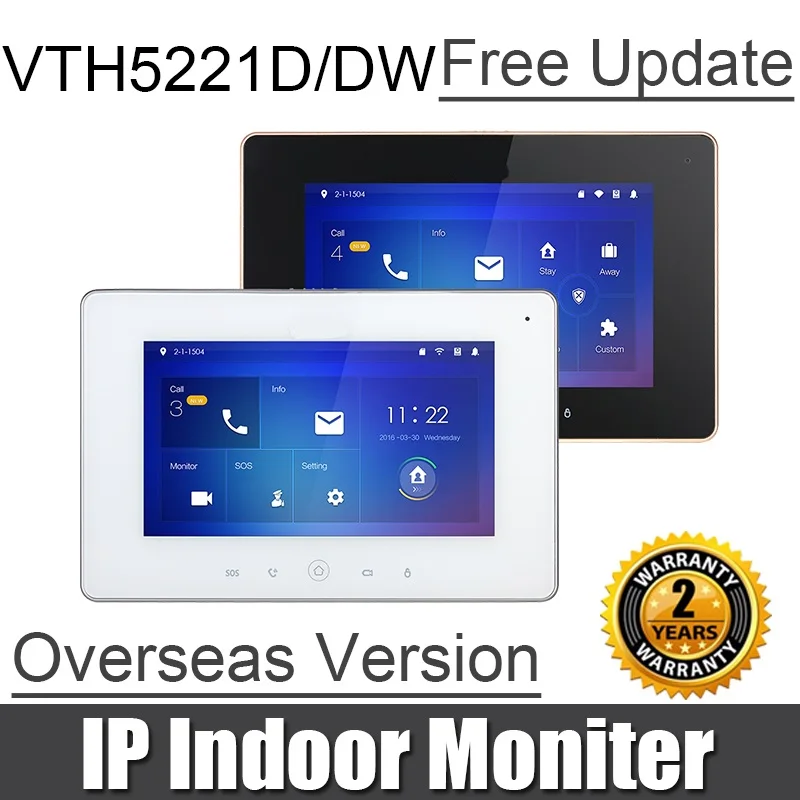 Dahua Original VTH5221D VTH5221DW Video Intercom 7 inches Wi-Fi Indoor Monitor black&white H.264 DH-VTH5221DW
Dahua Original VTH5221D VTH5221DW Video Intercom 7 inches Wi-Fi Indoor Monitor black&white H.264 DH-VTH5221DW