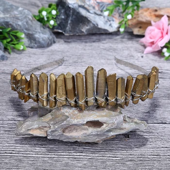 Exquisite Gold Tiara Crystal Natural Quartz Crystal Crown Quartz Crystal Headband Mermaid Wedding Accessories
Exquisite Gold Tiara Crystal Natural Quartz Crystal Crown Quartz Crystal Headband Mermaid Wedding Accessories