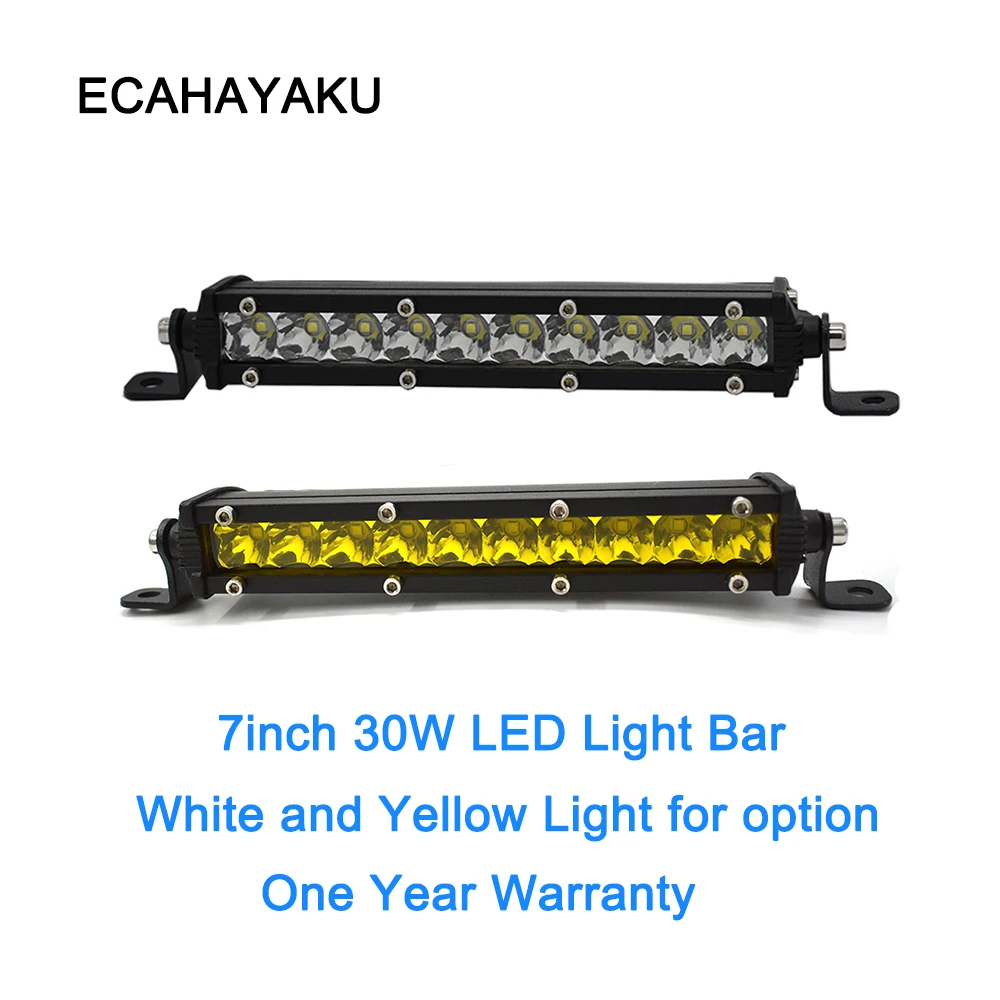 ECAHAYAKU 1pcs 7" 30W LED Work Light Bar Spot Fog Offroad LED Light Bar For 4X4 4WD Jeep Truck ATV SUV Pickup 12V 24V LED Beams
ECAHAYAKU 1pcs 7" 30W LED Work Light Bar Spot Fog Offroad LED Light Bar For 4X4 4WD Jeep Truck ATV SUV Pickup 12V 24V LED Beams